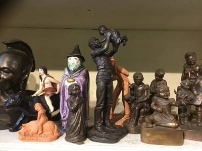 Lot 282 - Group of bronze resin figures and other sculptures by Sue Amstell