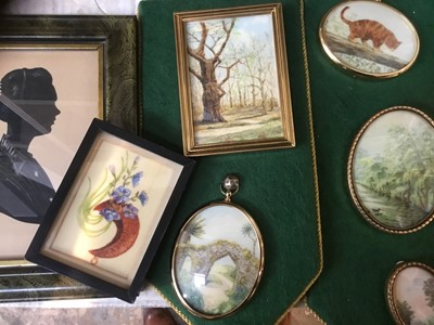 Lot 285 - Group of watercolour miniatures