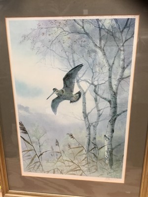 Lot 489 - John Cyril Harrison signed print of a woodcock and various other pictures and prints