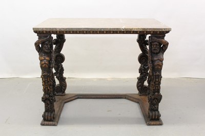 Lot 1286 - 19th century oak console table