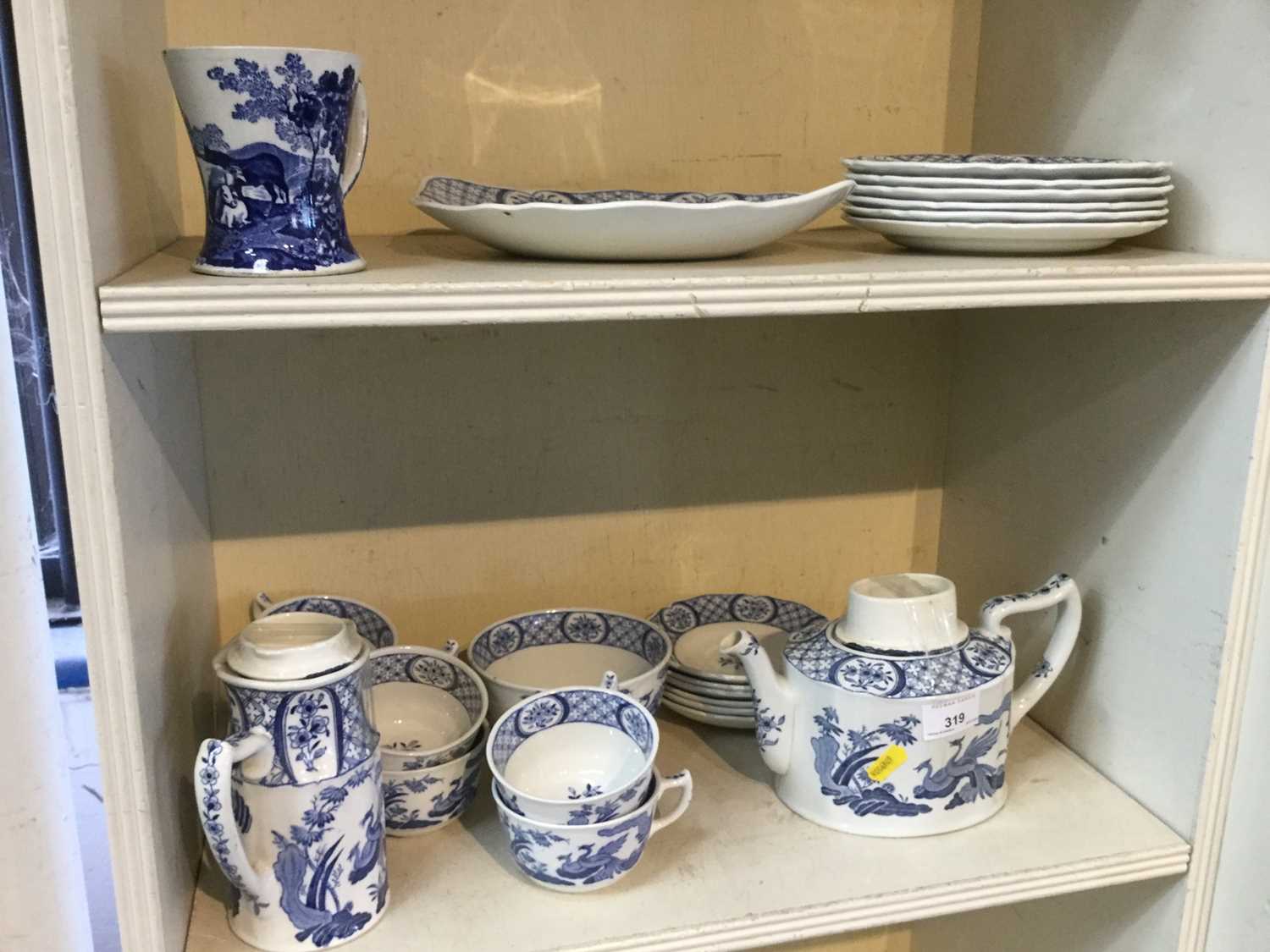 Lot 319 - Old Chelsea patten blue and white teaset