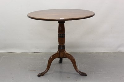 Lot 1297 - Early 19th century mahogany circular wine table on turned column and tripod base 76cm diameter