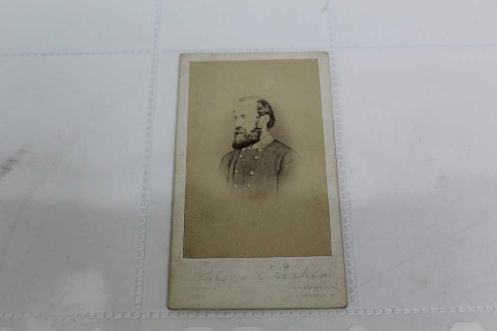 Lot 1052 - Carte De Visite Confederate Army General Stonewall Jackson, American Civil War.