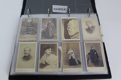 Lot 1057 - Cartes De Visit collection in album. Includes Military, Clergy, Aristocracy,  Signed Lola Montez Irish dancer and families.