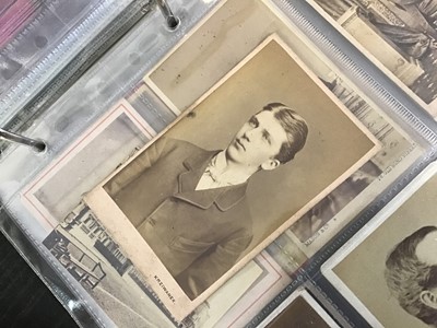 Lot 1057 - Cartes De Visit collection in album. Includes Military, Clergy, Aristocracy,  Signed Lola Montez Irish dancer and families.