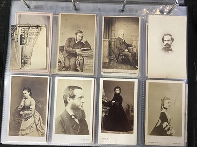 Lot 1057 - Cartes De Visit collection in album. Includes Military, Clergy, Aristocracy,  Signed Lola Montez Irish dancer and families.