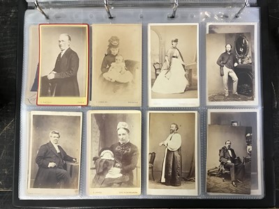 Lot 1057 - Cartes De Visit collection in album. Includes Military, Clergy, Aristocracy,  Signed Lola Montez Irish dancer and families.