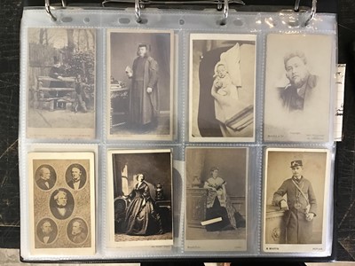 Lot 1057 - Cartes De Visit collection in album. Includes Military, Clergy, Aristocracy,  Signed Lola Montez Irish dancer and families.