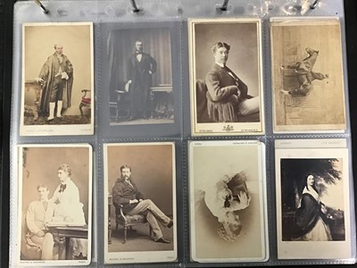 Lot 1057 - Cartes De Visit collection in album. Includes Military, Clergy, Aristocracy,  Signed Lola Montez Irish dancer and families.