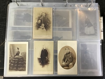 Lot 1057 - Cartes De Visit collection in album. Includes Military, Clergy, Aristocracy,  Signed Lola Montez Irish dancer and families.