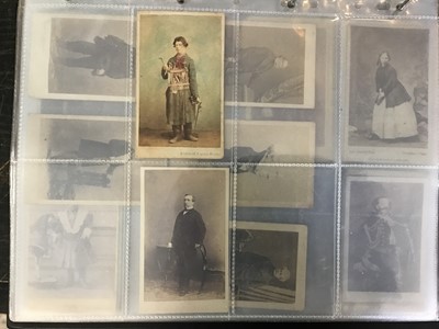 Lot 1057 - Cartes De Visit collection in album. Includes Military, Clergy, Aristocracy,  Signed Lola Montez Irish dancer and families.