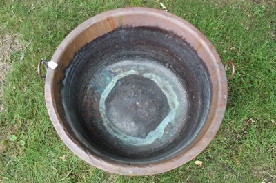 Lot 1351 - Large antique copper vessel