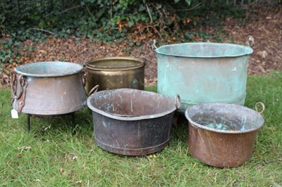 Lot 1354 - Copper vessel and four others