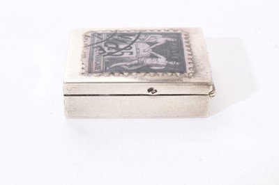 Lot 347 - Early 20th century Continental stamp box of rectangular form.