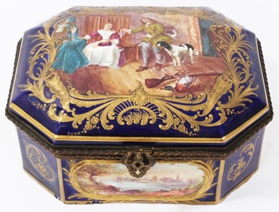 Lot 639 - 19th century Sèvres-style casket