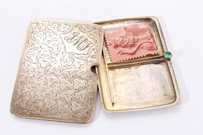 Lot 350 - Selection of eight early 20th century silver stamp holders and boxes.