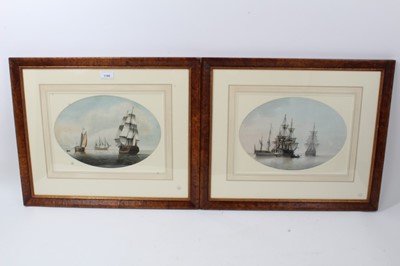 Lot 1099 - Samuel Atkins (c.1787-1808) pair of marine watercolours