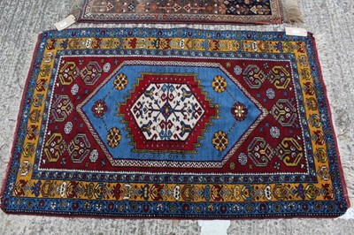 Lot 1399 - Two Persian rugs with medallion design 158cm x 100cm and 120cm x 74cm