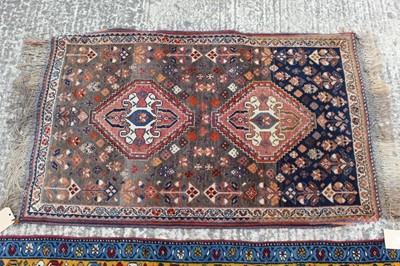 Lot 1399 - Two Persian rugs with medallion design 158cm x 100cm and 120cm x 74cm