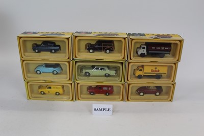 Lot 1441 - Lledo Vanguards boxed selection saloon cars and commercial vehicles.