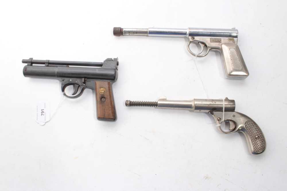 Lot 791 - Wembley Mark 1 .177 air pistol and two others