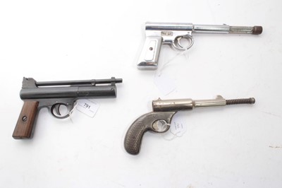 Lot 791 - Wembley Mark 1 .177 air pistol and two others