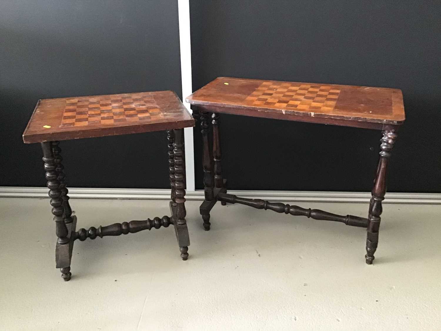 Lot 6 - Victorian mahogany inlaid games table on...