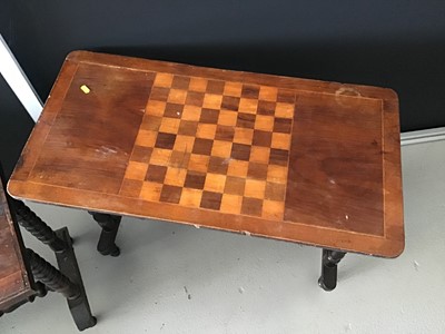 Lot 6 - Victorian mahogany inlaid games table on...