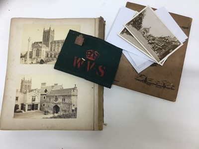 Lot 358 - Album of antique photographs, specifically Oxford, Scotland and elsewhere, together with cigarette cards