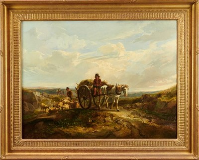 Lot 1035 - Williamson (19th century) oil on canvas, cart in a landscape