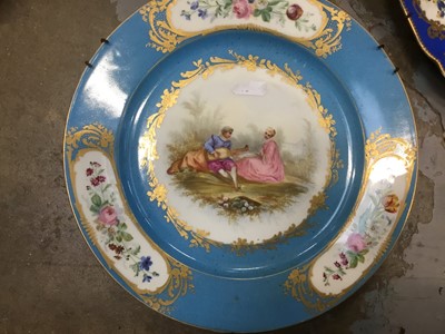 Lot 183 - Sevres style dish and two others