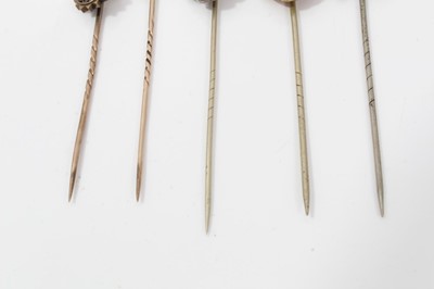 Lot 223 - Five Victorian stick pins