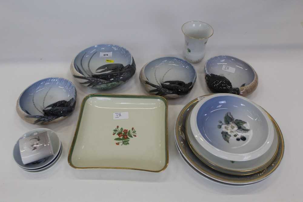 Lot 978 - Three Royal Copenhagen lobster dishes,