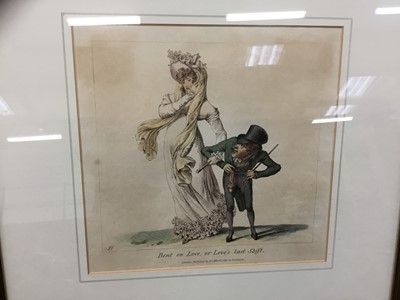 Lot 187 - 19th century hand coloured engraving