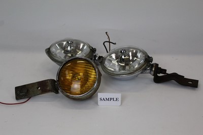 Lot 1711 - Automobilia to include vintage car spot lights and other related car parts