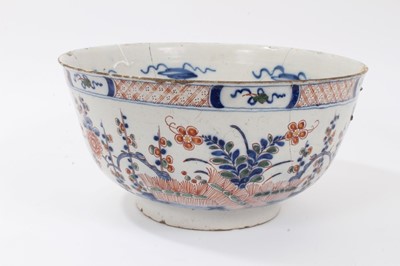 Lot 62 - 18th century Dutch Delft punch bowl