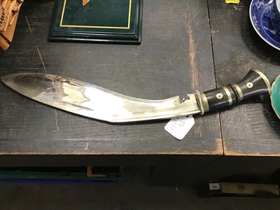 Lot 177 - Two Kukri knives in scabbards