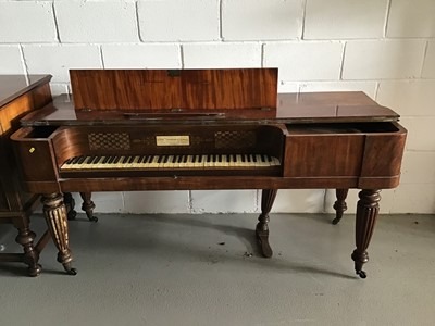 Lot 106 - Georgian flatbed pianoforte
