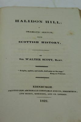 Lot 1086 - Sir Walter Scott - Halidon Hill, 1822 first edition and others