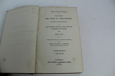 Lot 1092 - Wellington signature, Gurwood, J., The Dispatches of Field Marshall the Duke of Wellington, 1838, 12 volumes plus index