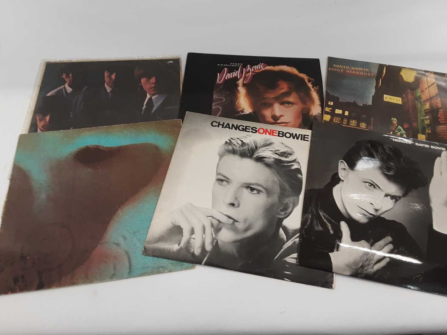 Lot 1874 - Qty mixed records rock, pop, prog LPs, Bowie, Floyd, Zepplin