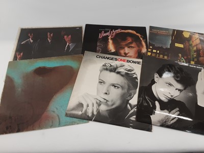 Lot 1874 - Qty mixed records rock, pop, prog LPs, Bowie, Floyd, Zepplin