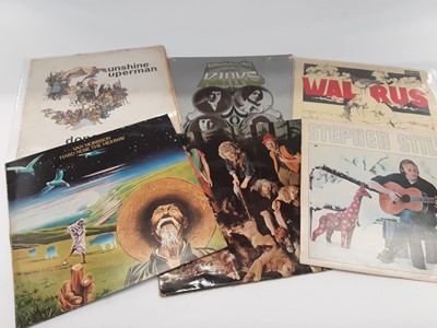 Lot 1866 - Qty mixed records rock, pop LPs, Walrus, Family, also includes two presentation discs, Sting