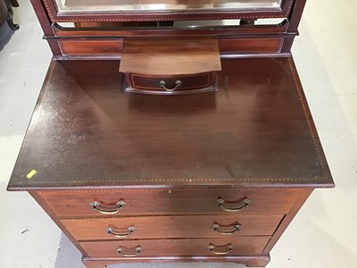 Lot 28 - Edwardian mahogany inlaid dressing chest