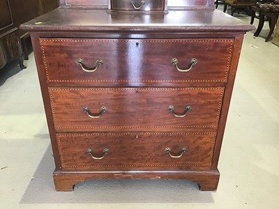 Lot 28 - Edwardian mahogany inlaid dressing chest
