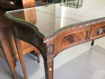 Lot 113 - Georgian style reproduction console table with...