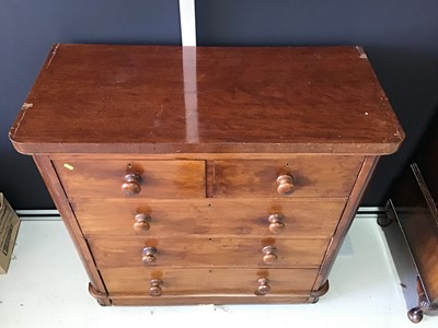 Lot 117 - Victorian mahogany chest of two short and...