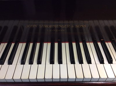 Lot 1276 - Early 20th century boudoir grand piano by John Strohmenger & Sons, London