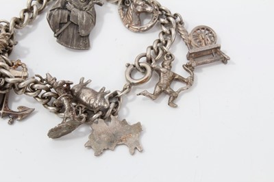 Lot 152 - Silver charm bracelet
