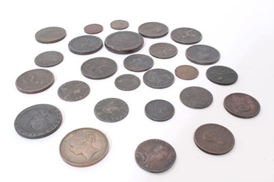 Lot 401 - G.B. - Mixed 18th & 19th Century copper coins in generally VG - GF condition (37 coins)